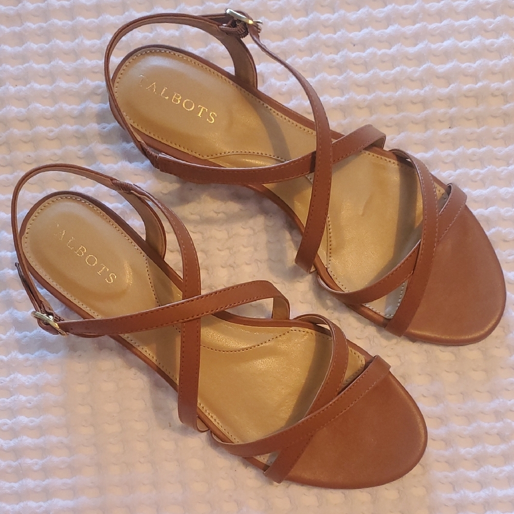 Talbots Women's Tan Strappy Sandals